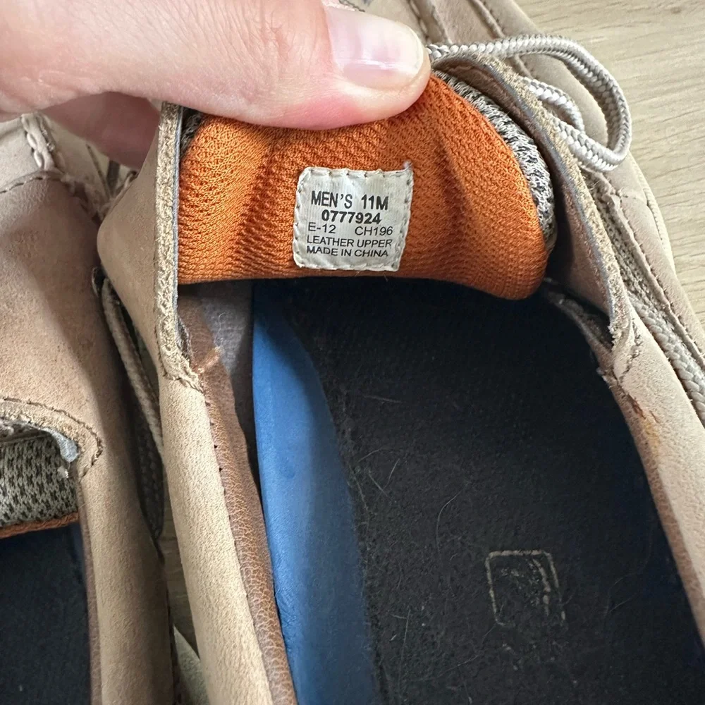 Sperry Men’s Suede Boat Shoes in Light Beige with Tan Trim